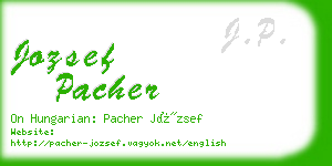 jozsef pacher business card